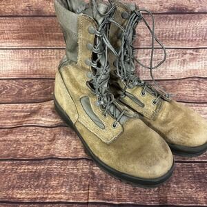 Belleville Mens Green Military Vibram Hot Weather Tactical Combat Boots Size 8